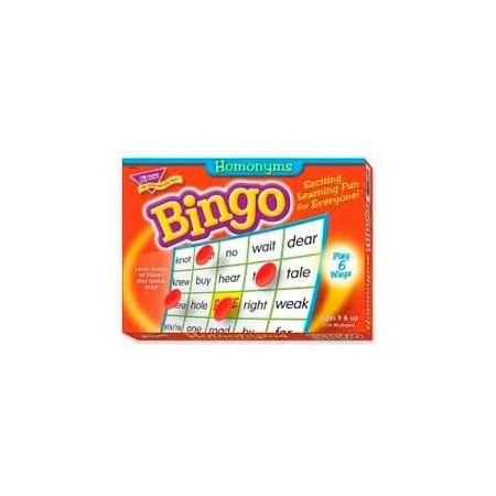 Trend Enterprises Trend Homonyms Bingo Game, Age 9 & Up, 3 to 36 Players, 1 Box 6132